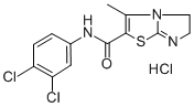 Imidazo(2,1-b)thiazole-2-carboxamide, 5,6-dihydro-N-(3,4-dichloropheny l)-3-methyl-, monohydrochloride Structure