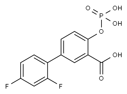 Diflunisal Phosphate, 84958-45-2, 结构式