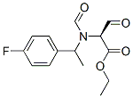 N-[1-(4-フルオロフェニル)エチル]-N-ホルミル-3-オキソ-L-アラニンエチル 化学構造式