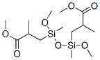 3,3'-(1,3-ジメトキシ-1,3-ジメチルプロパンジシロキサン-1,3-ジイル)ビス(2-メチルプロピオン酸メチル) 化学構造式