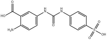 2-アミノ-5-[[[(4-スルホフェニル)アミノ]カルボニル]アミノ]安息香酸 化学構造式