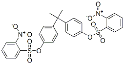 ビス(2-ニトロベンゼンスルホン酸)1-メチルエチリデンビス(4,1-フェニレン) 化学構造式