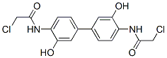 N,N'-(3,3'-ジヒドロキシ-1,1'-ビフェニル-4,4'-ジイル)ビス(2-クロロアセトアミド) 化学構造式