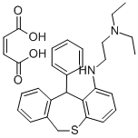 11-(2-Diethylaminoethylamino)-11-phenyl-6,11-dihydrodibenzo(b,e)thiepi n maleate Struktur