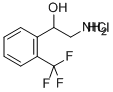 2-アミノ-1-[2-(トリフルオロメチル)フェニル]エタノール塩酸塩 化学構造式