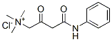 N,N,N-トリメチル-2,4-ジオキソ-4-(フェニルアミノ)-1-ブタンアミニウム・クロリド 化学構造式