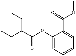 2-(2-エチル-1-オキソブトキシ)安息香酸メチル 化学構造式