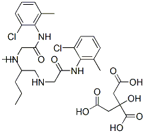 bis[2-(butylamino)-N-(2-chloro-6-methylphenyl)acetamide] 2-hydroxypropane-1,2,3-tricarboxylate Struktur