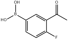 3-乙酰基-4-氟苯基硼酸, 850198-68-4, 结构式