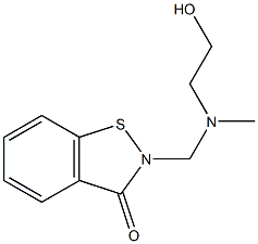 2-[[(2-ヒドロキシエチル)メチルアミノ]メチル]-1,2-ベンゾイソチアゾール-3(2H)-オン 化学構造式