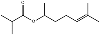 2-メチルプロパン酸1,5-ジメチル-4-ヘキセニル 化学構造式