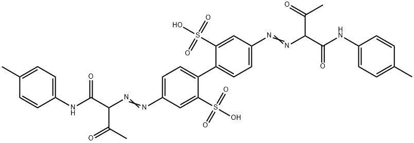 4,4'-bis[[1-[[(4-methylphenyl)amino]carbonyl]-2-oxopropyl]azo][1,1'-biphenyl]-2,2'-disulphonic acid Structure