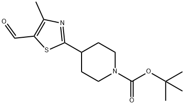 4-(5-ホルミル-4-メチル-1,3-チアゾール-2-イル)ピペリジン-1-カルボン酸TERT-ブチル 化学構造式