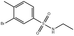 N-乙基-3-溴-4-甲基苯磺酰胺 结构式