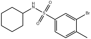 N-环己基-3-溴-4-甲基苯磺酰胺 结构式