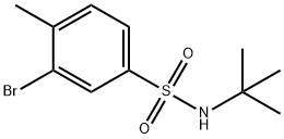 N-叔丁基-3-溴-4-甲基苯磺酰胺, 850429-70-8, 结构式