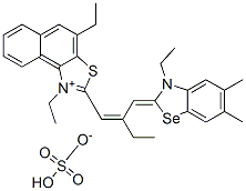 1-エチル-2-[2-[(3-エチル-5,6-ジメチルベンゾセレナゾール-2(3H)-イリデン)メチル]-1-ブテニル]ナフト[1,2-d]チアゾール-1-イウム・(硫酸エチル)アニオン 化学構造式