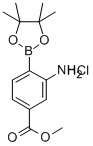 (2-Amino-4-methoxycarbonylphenyl)boronic acid pinacol ester hydrochloride Structure