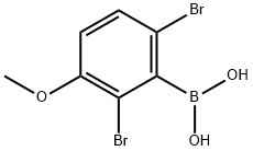 2,6-二溴-3-甲氧基苯基硼酸, 850567-93-0, 结构式