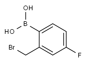 (2-BROMOMETHYL-4-FLUOROBENZENE)BORONIC ACID Structure