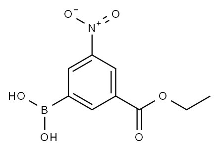 3-エトキシカルボニル-5-ニトロフェニルボロン酸 化学構造式