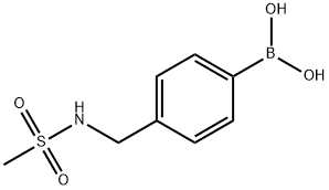 (4-甲烷磺酰氨甲基)苯基硼酸 结构式