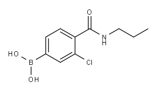 3-氯-4-[(丙基氨基)羰基]苯基硼酸, 850589-41-2, 结构式