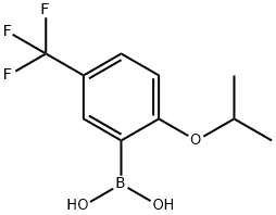 2-异丙氧基-5-三氟甲基苯基硼酸 结构式
