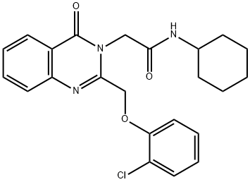 3(4H)-Quinazolineacetamide, 2-((2-chlorophenoxy)methyl)-N-cyclohexyl-4 -oxo- Struktur