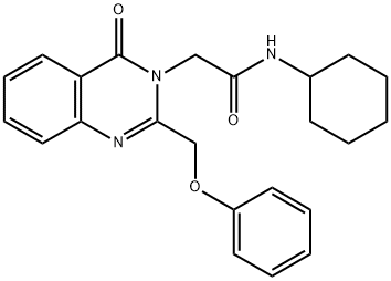3(4H)-Quinazolineacetamide, N-cyclohexyl-4-oxo-2-(phenoxymethyl)- Structure