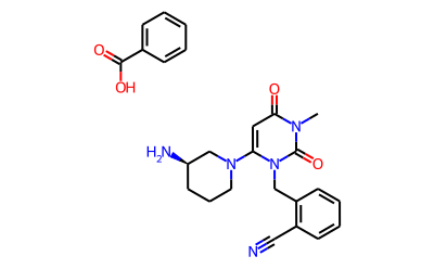 アログリプチン安息香酸塩 化学構造式
