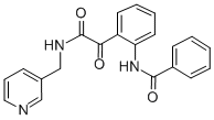 Benzeneacetamide, 2-(benzoylamino)-alpha-oxo-N-(3-pyridinylmethyl)- Structure