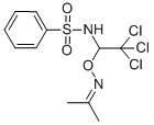 Benzenesulfonamide, N-(1-((isopropylideneamino)oxy)-2,2,2-trichloroeth yl)- Structure