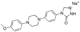 2,4-ジヒドロ-4-[4-[4-(4-メトキシフェニル)-1-ピペラジニル]フェニル]-3H-1,2,4-トリアゾール-3-オン/ナトリウム 化学構造式