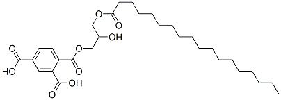 1-[2-hydroxy-3-[(1-oxooctadecyl)oxy]propyl] dihydrogen benzene-1,2,4-tricarboxylate 结构式