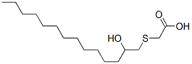 [(2-hydroxytetradecyl)thio]acetic acid Struktur