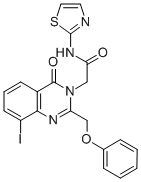 3(4H)-Quinazolineacetamide, 8-iodo-4-oxo-2-(phenoxymethyl)-N-thiazolyl - Struktur