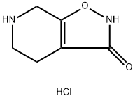 4,5,6,7-テトラヒドロイソオキサゾロ[5,4-c]ピリジン-3(2H)-オン·塩酸塩 化学構造式