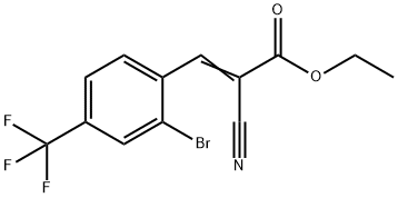 ethyl 3-[2-bromo-4-(trifluoromethyl)phenyl]-2-cyanoacrylate Structure