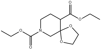 diethyl 1,4-dioxa-7-azaspiro[4.5]decane-7,10-dicarboxylate Structure