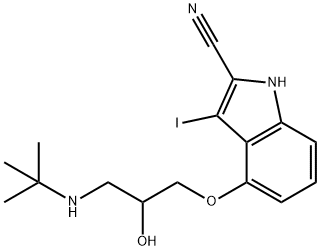 4-[3-[(1,1-Dimethylethyl)amino]-2-hydroxypropoxy]-3-iodo-1H-indole-2-carbonitrile Structure