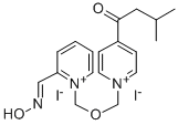 1-(2-Hydroxyiminomethyl-1-pyridinio)-3-(4-isovaleryl-1-pyridinio)-2-ox apropane diiodide Structure