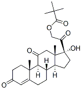 17,21-dihydroxypregn-4-ene-3,11,20-trione 21-pivalate Structure