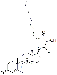 17β-[[[(1-オキソデシル)オキシ]アセチル]オキシ]アンドロスタ-4-エン-3-オン 化学構造式