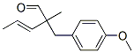 4-メトキシ-α-メチル-α-(1-プロペニル)ベンゼンプロパナール 化学構造式