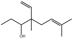 4-エテニル-4,7-ジメチル-6-オクテン-3-オール 化学構造式