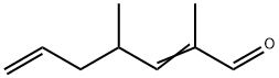 2,4-ジメチル-2,6-ヘプタジエナール 化学構造式