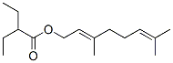 3,7-dimethylocta-2,6-dienyl 2-ethylbutyrate Struktur