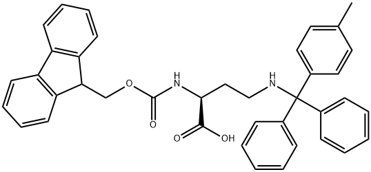FMOC-DAB(MTT)-OH 结构式
