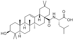 N-[(3beta)-3-Hydroxy-28-oxoolean-12-en-28-yl]-L-leucine Structure